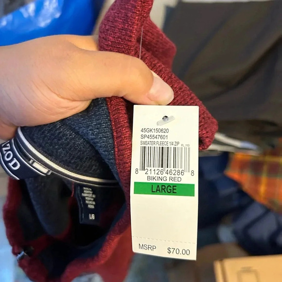 Nwt Izod Sweater Fleece 1/4 Zip - Picture 4 of 5